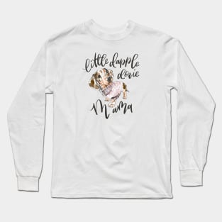 Little Dapple Doxie Mama, Chocolate in Pink Long Sleeve T-Shirt